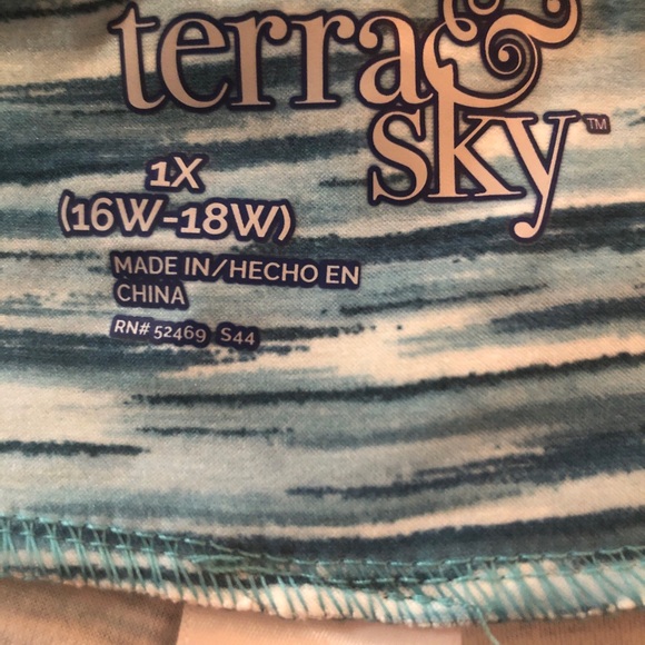 TERRA & SKY Biker Shorts Size 1X 16W-18W Polyester Spandex Pull On Womens NWOT - Picture 6 of 7
